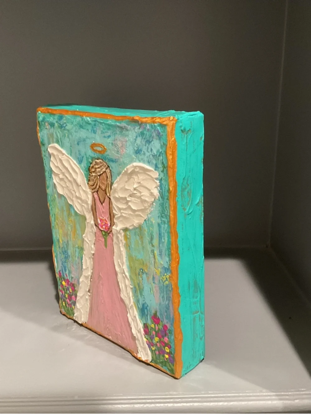 🔴Pink Angel Wall Art Canvas by D.Gordon Art🔴 - Picture 2 of 5
